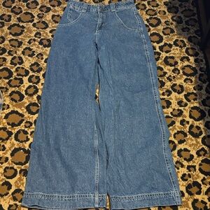 Wide-Leg High-Rise Jeans in Classic Blue